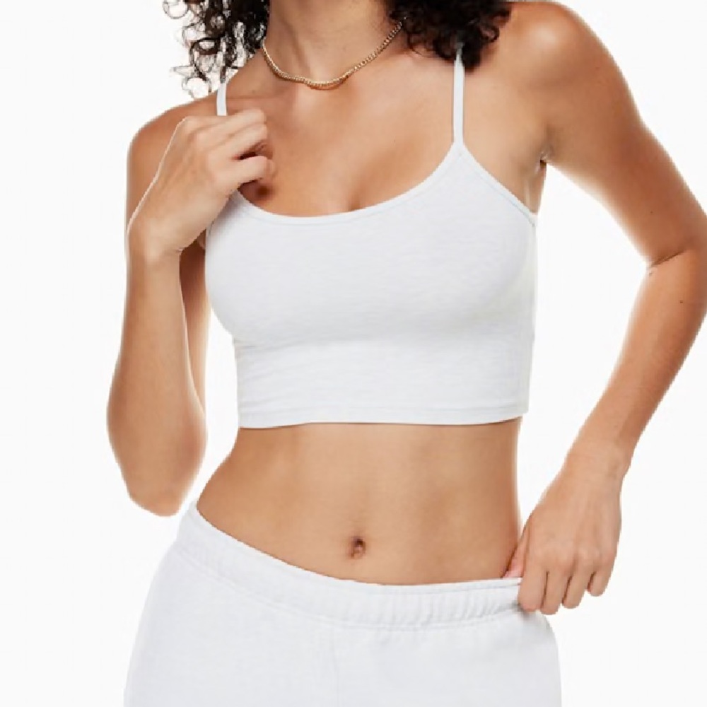ARITZIA TNA Chill Karelis Cropped Tank In White